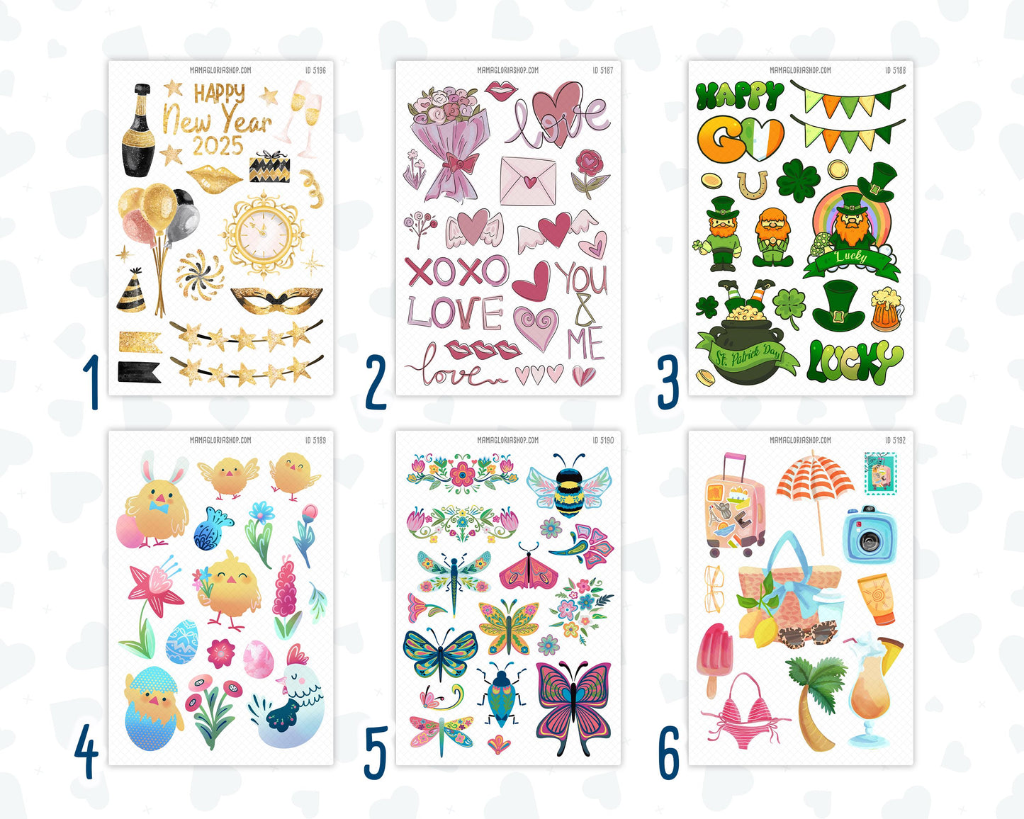 12-Month Clipart Pack - 2025 - For Planners