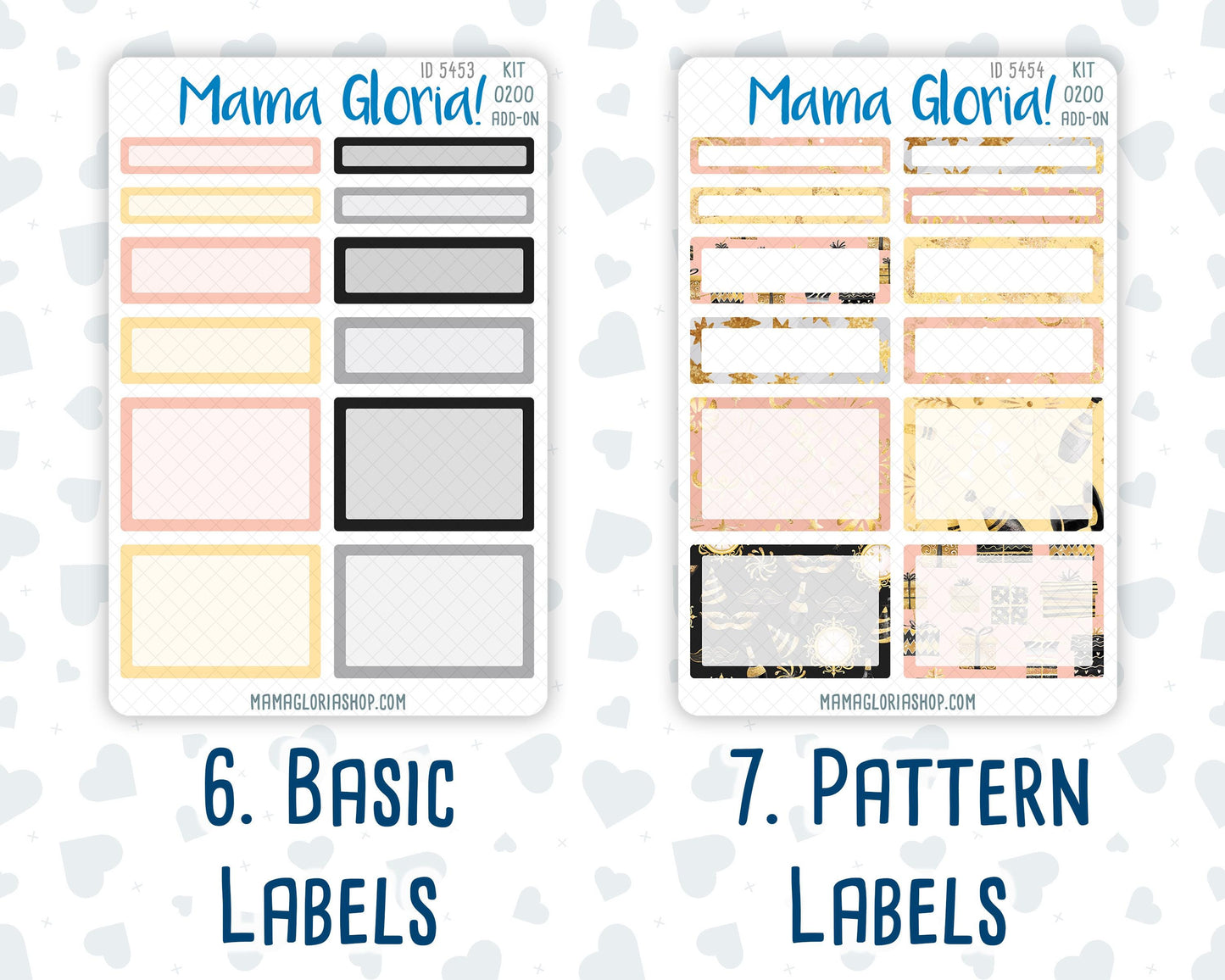 Kit 0200 Add Ons - Golden Hour - January - New Year - Planner Stickers - Kit 2024