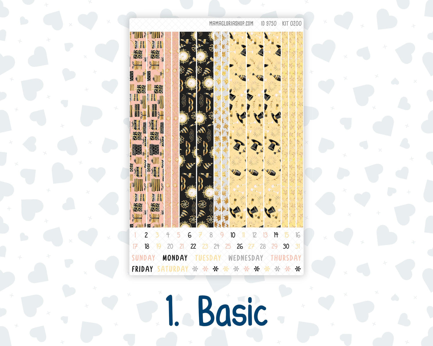 Kit 0200- 7x9 Plum Paper Daily - Golden Hour - Planner - January - New Year