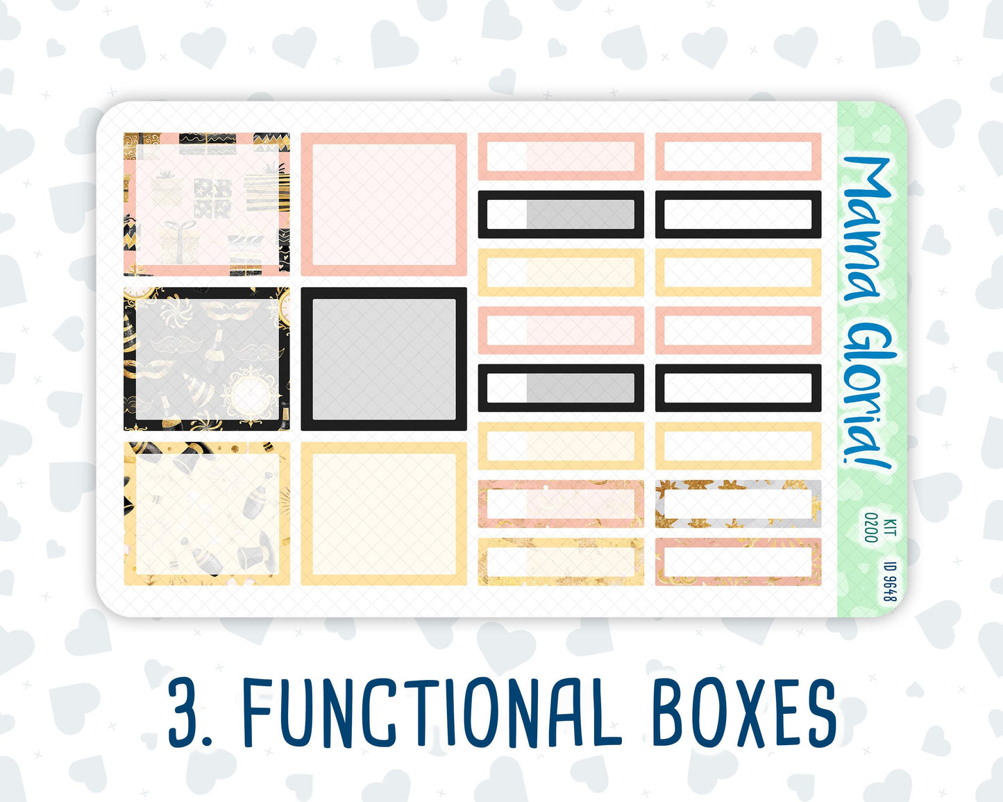Kit 0200- 7x9 - Monthly - Golden Hour - January- New Year - For EC Planners