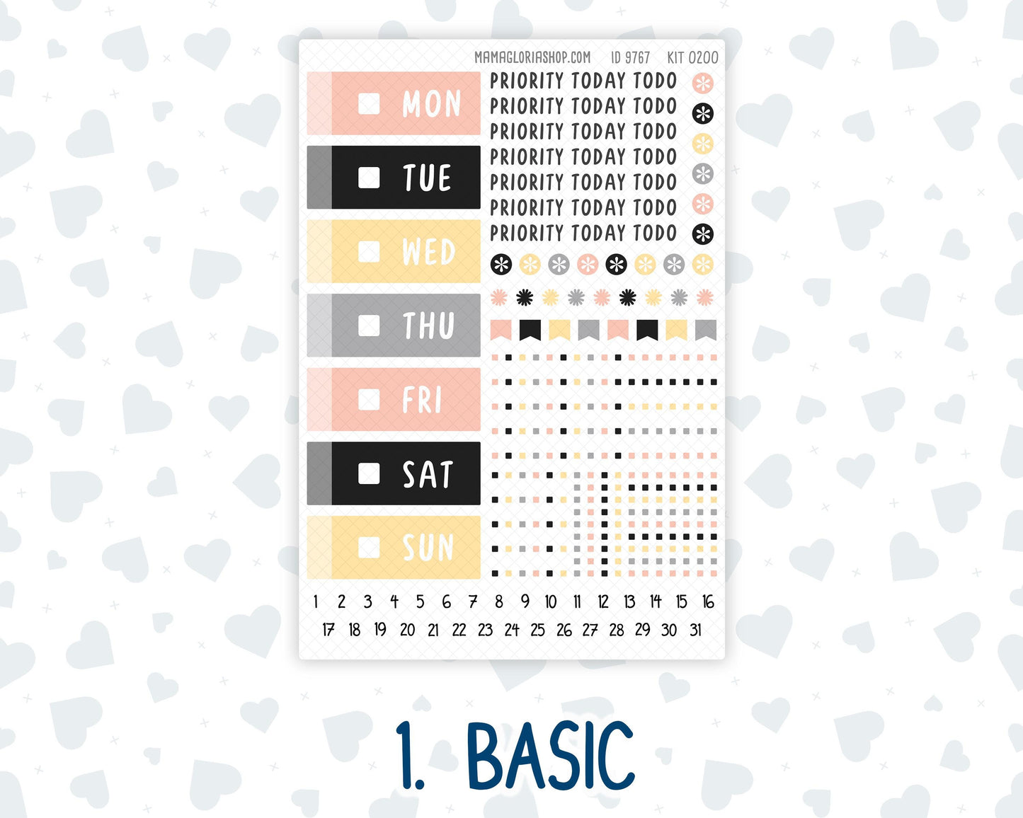 Kit 0200 Hobonichi Cousin – Daily Kit - Golden Hour - January - New Year