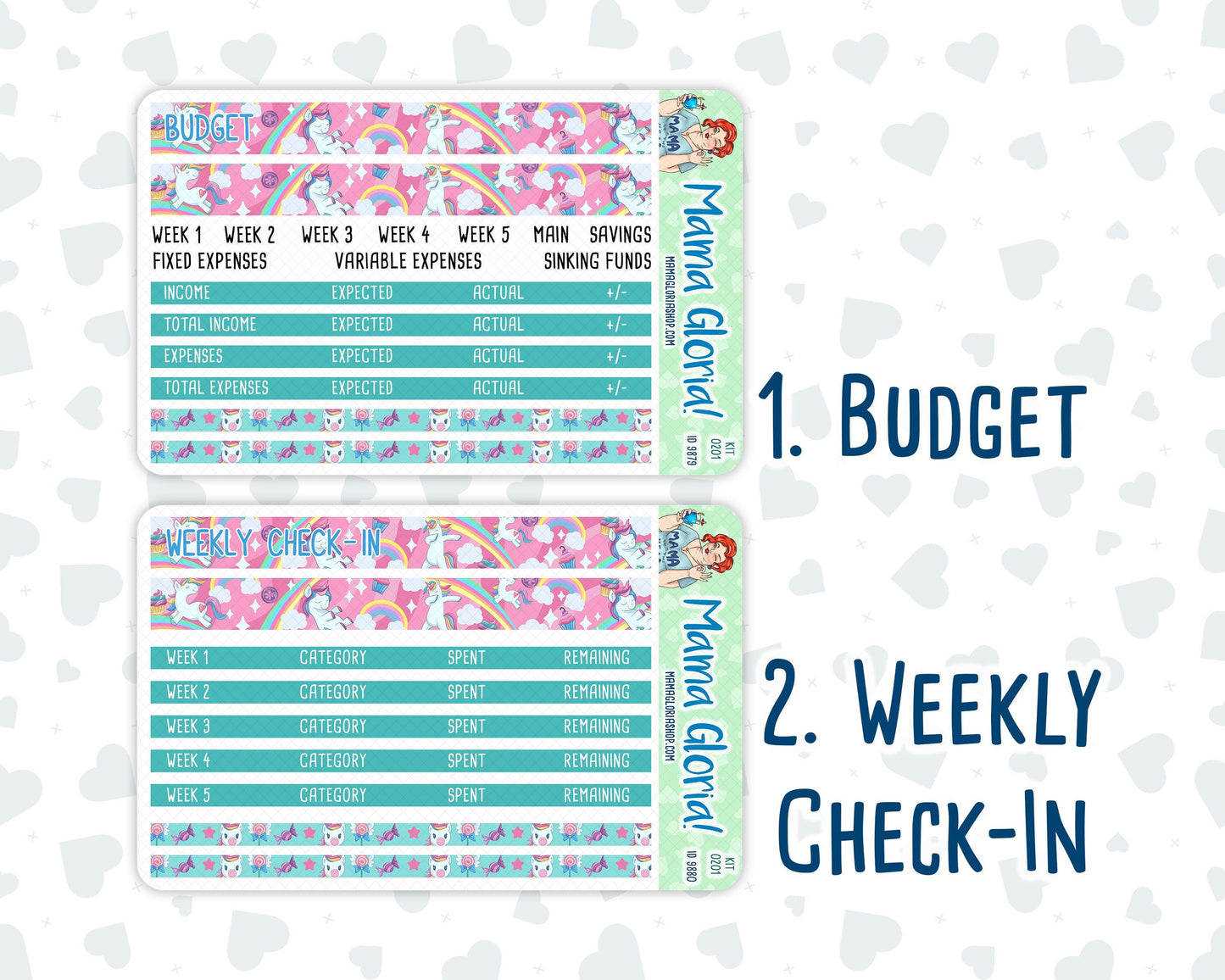 Kit 0201- Budget - Dream Big - For 7x9 & A5 Planners - Notebooks - January