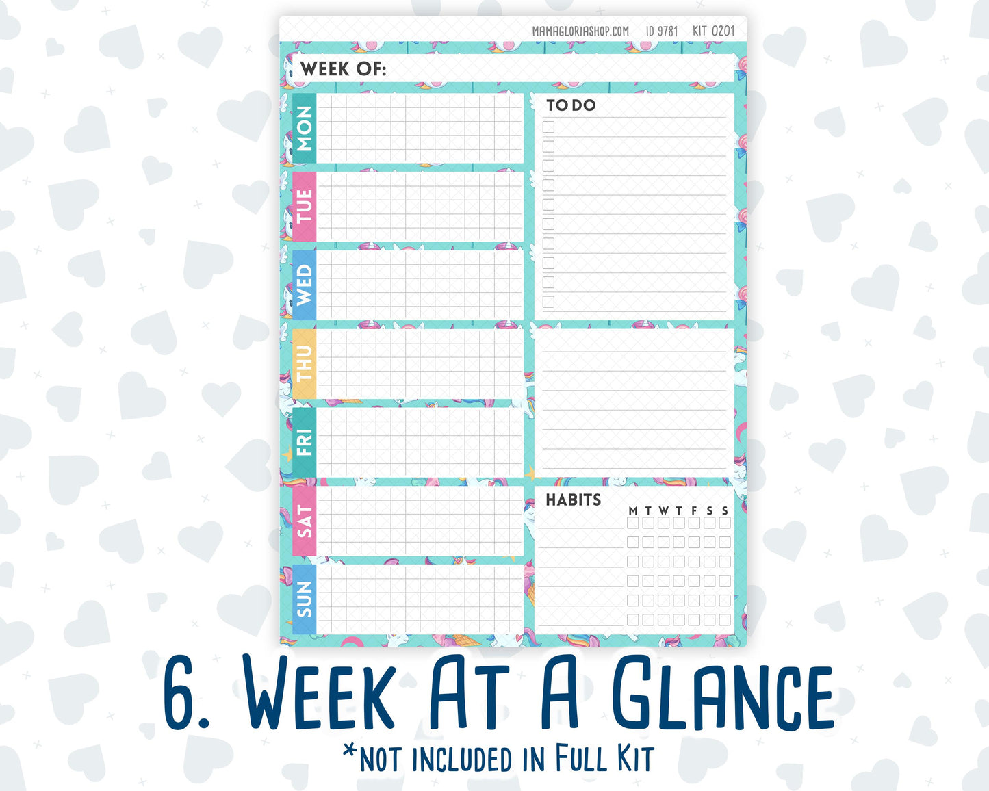 Kit 0201 - 7x9 Daily Duo - Dream Big - January - Planner