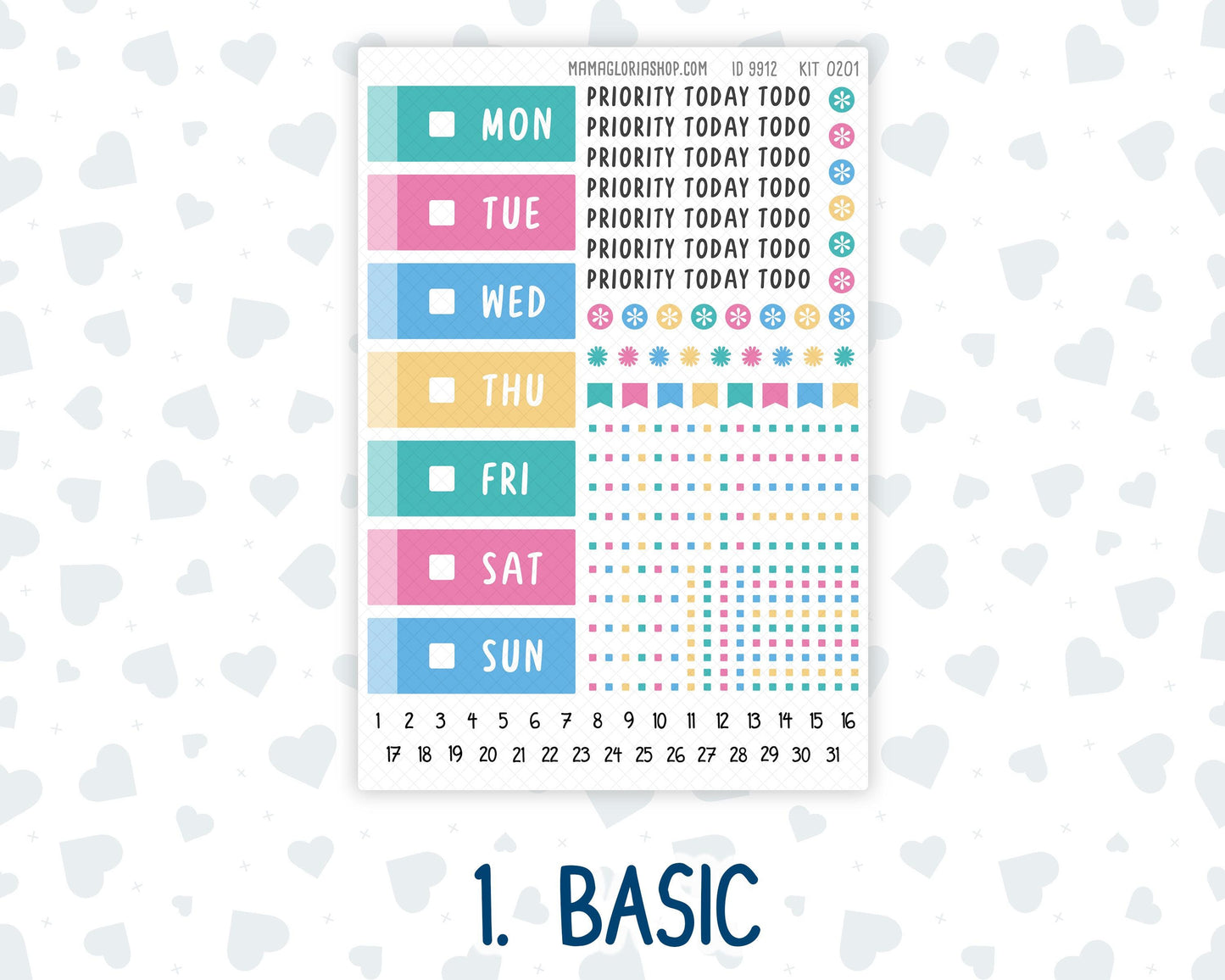 Kit 0201 Hobonichi Cousin – Daily Kit - Dream Big - January