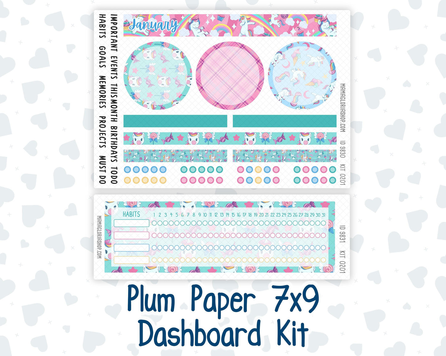 Kit 0201 Plum Paper 7x9 – Dashboard - Dream Big - January