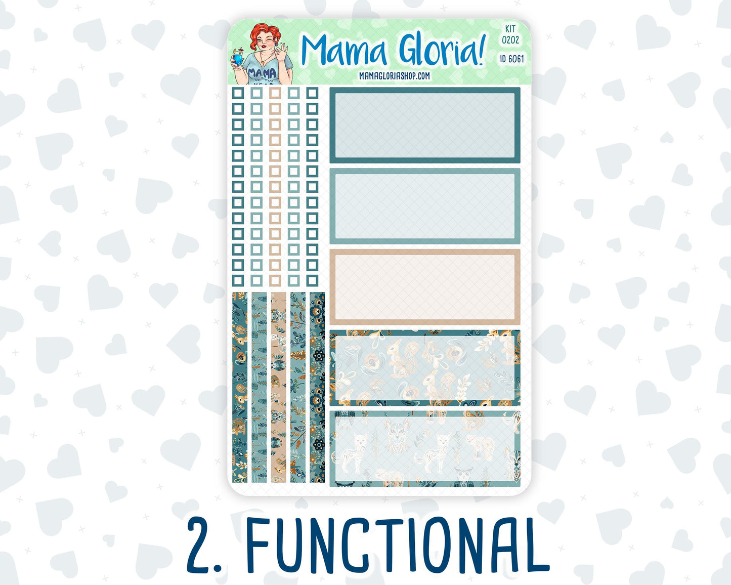Kit 0202 - 7x9 Daily Duo - Folky Forest - January - Planner