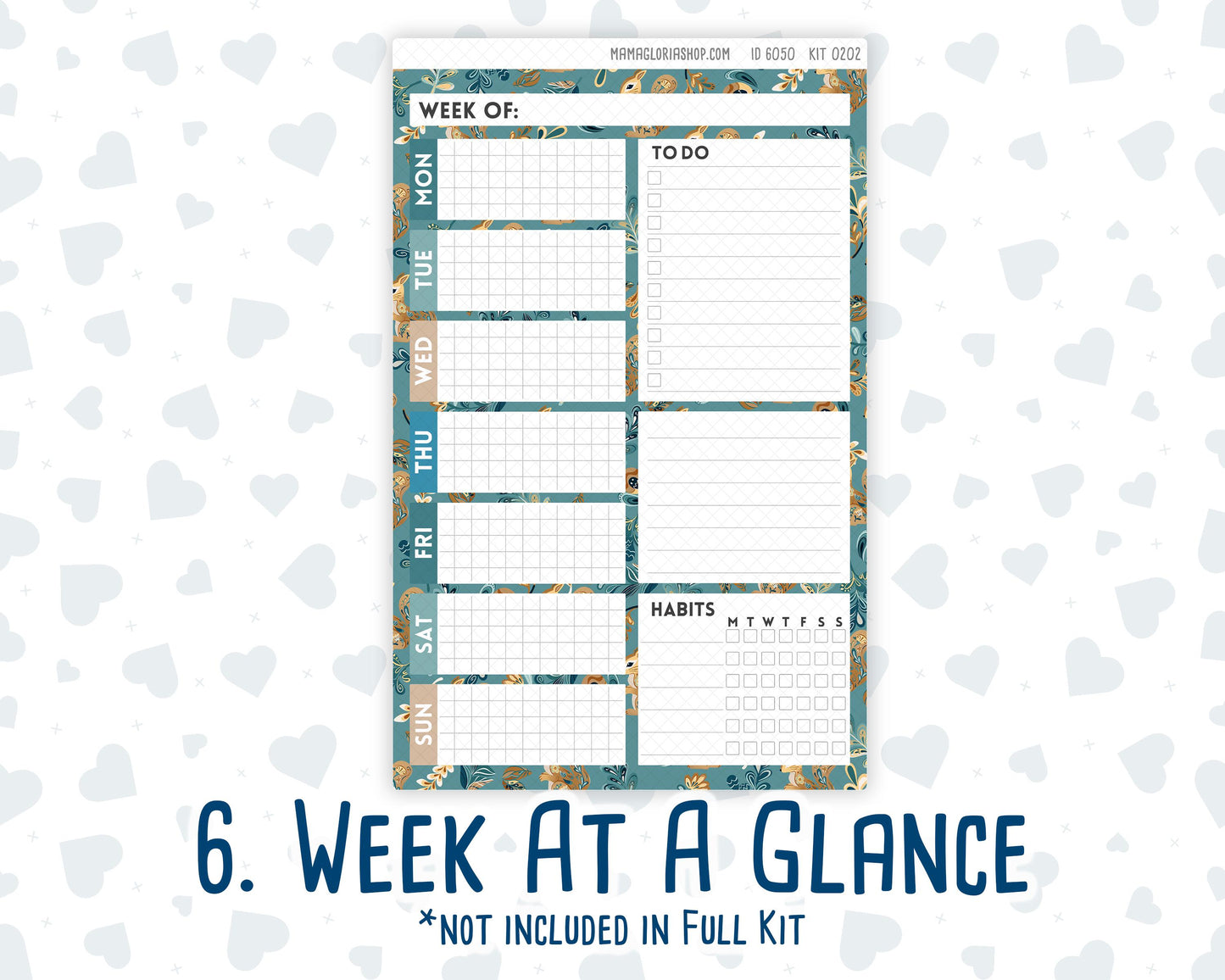 Kit 0202- A5 Daily Duo - Folky Forest - January -Planner