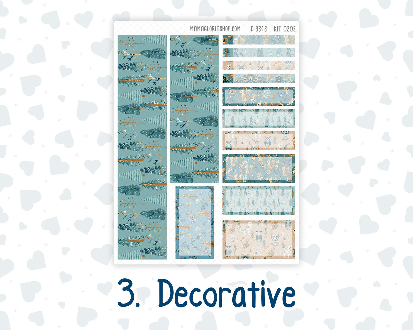 Kit 0202- 7x9 Plum Paper Vertical Priorities - Folky Forest - January