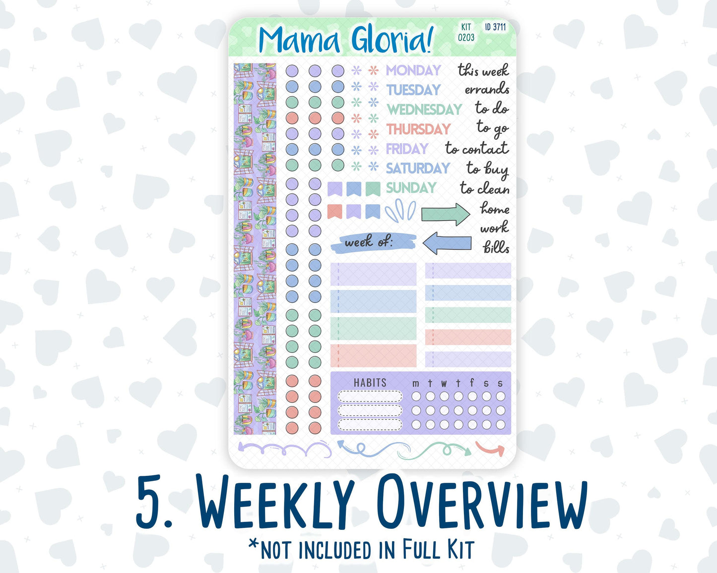 Kit 0203 - 7x9 Daily Duo - Self-Care - January - Planner