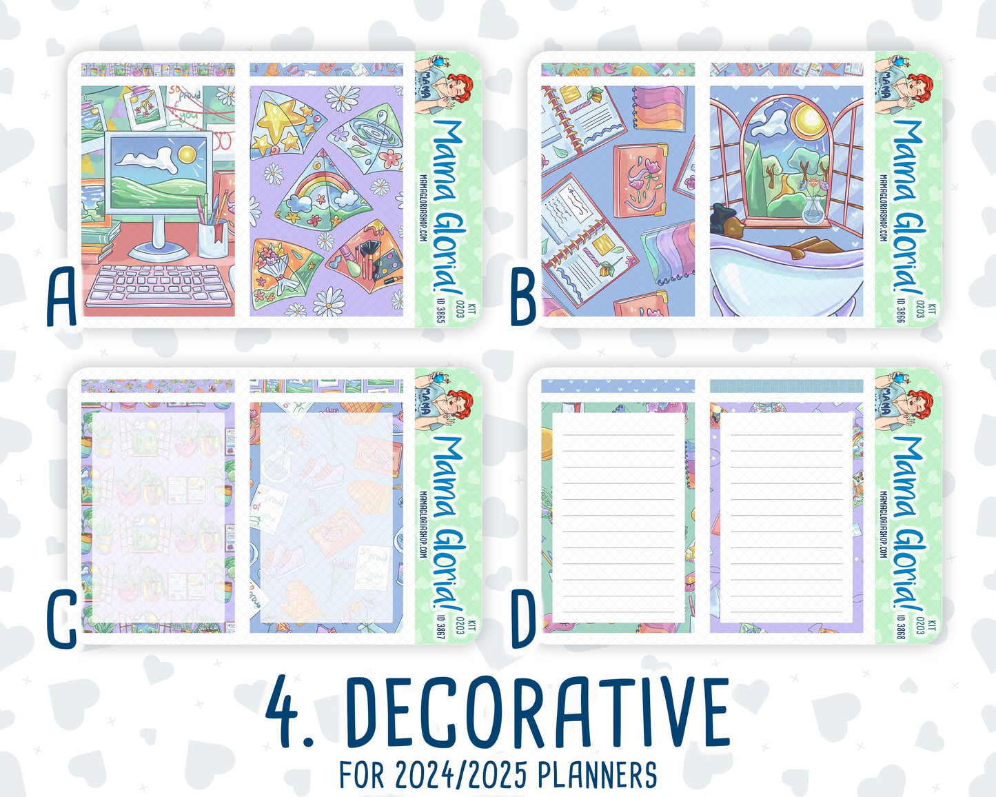 Kit 0203 - A5 Daily Duo - Self-Care - January -Planner