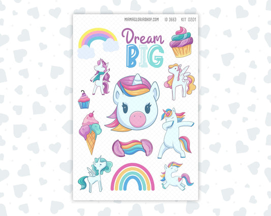 Kit 0201 - Clipart - Big Dream - For Planners - Journals - January