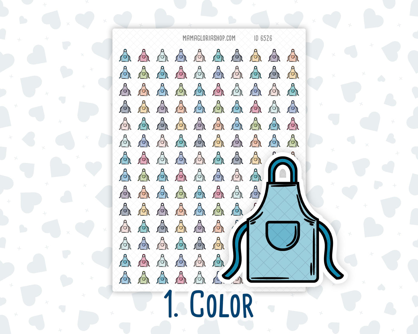Apron - Cooking Day - Kitchen Cleaning - Doodle Icon Sticker