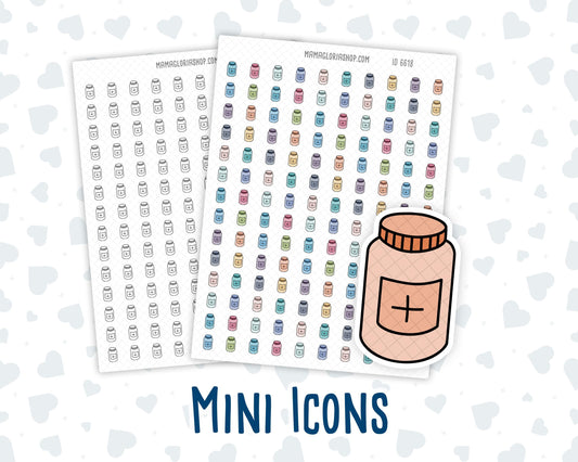 Medication Tracker - Vitamin Intake - Refill Prescription - Doodle Icon Sticker