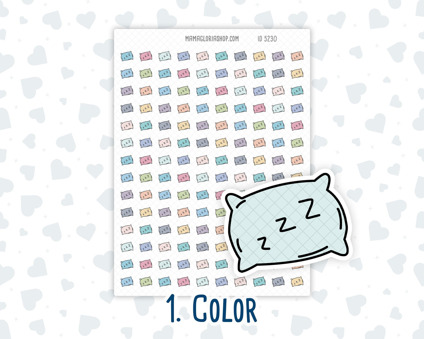 Sleep Tracker - Sleep-In - Pillow - Doodle Icon Sticker