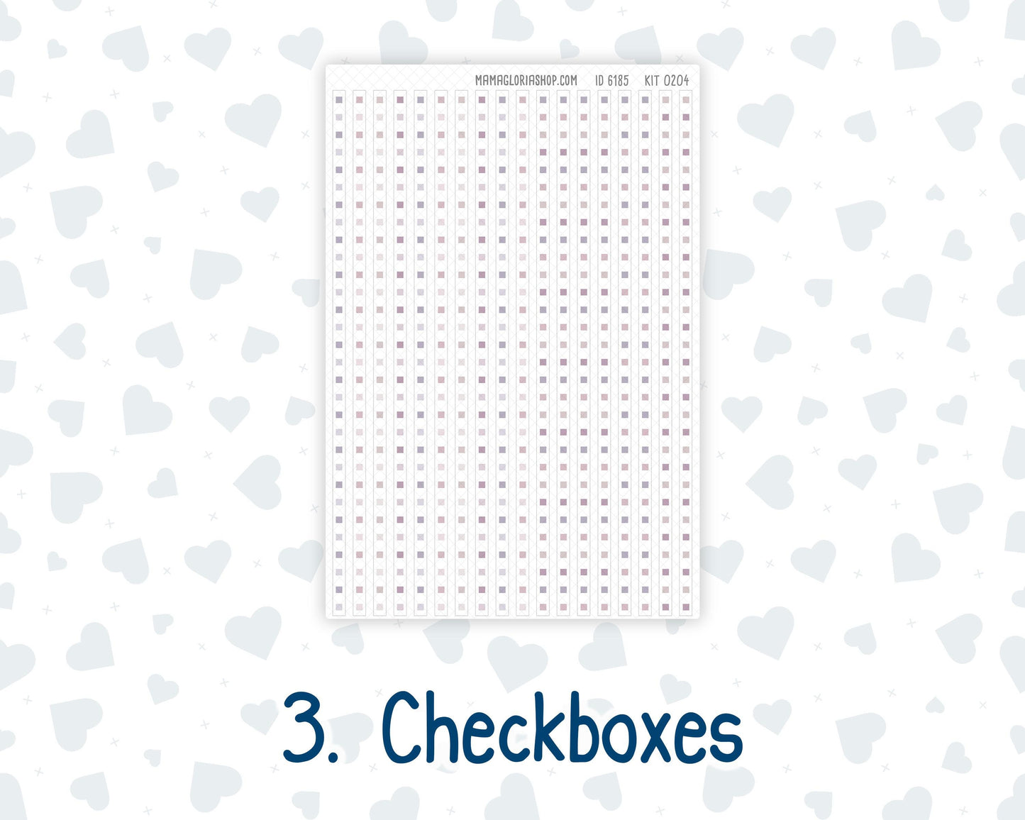 Kit 0204 Laurel Denise Standard Size – Weekly - Horizontal Layout - Valentine's Garden - February