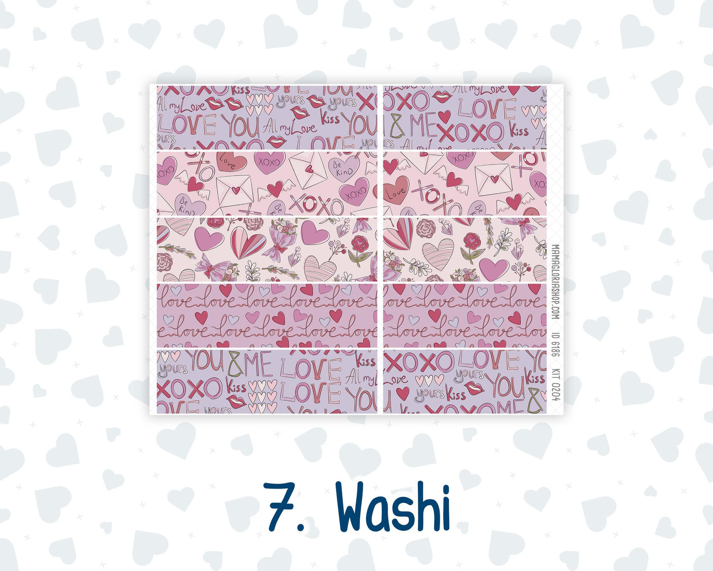 Kit 0204 Laurel Denise Standard Size – Weekly - Vertical Layout - Valentine's Garden - February