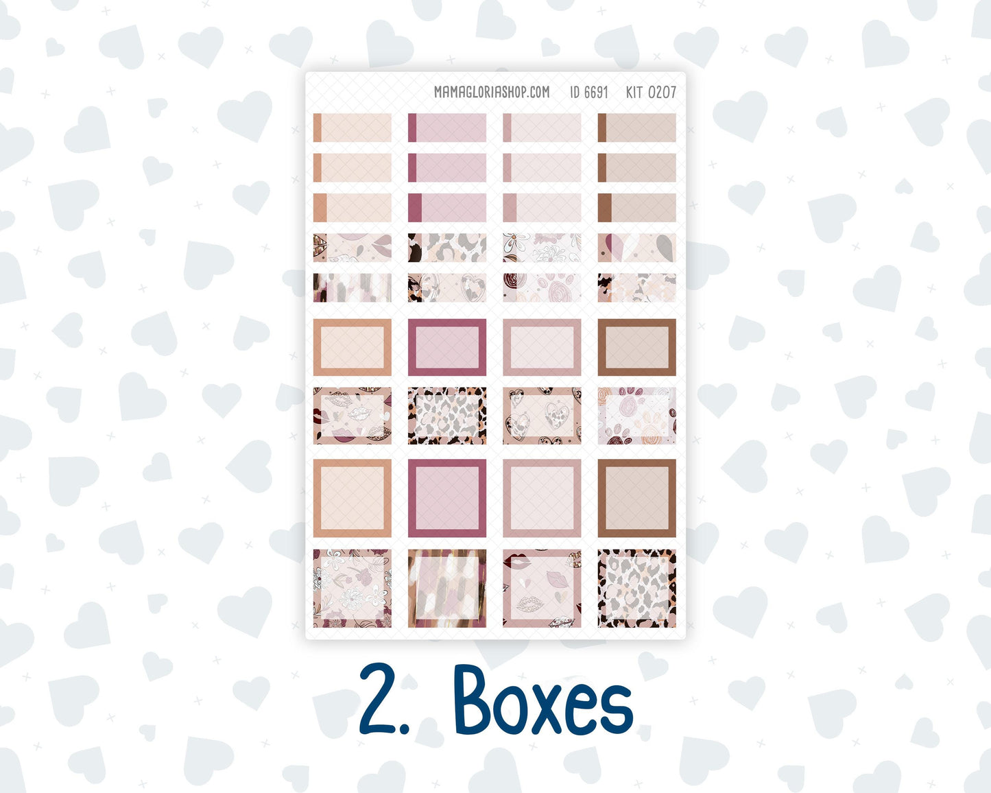 HP - Monthly - Kit 0207- Wild Love - February - For Mini Happy Planner