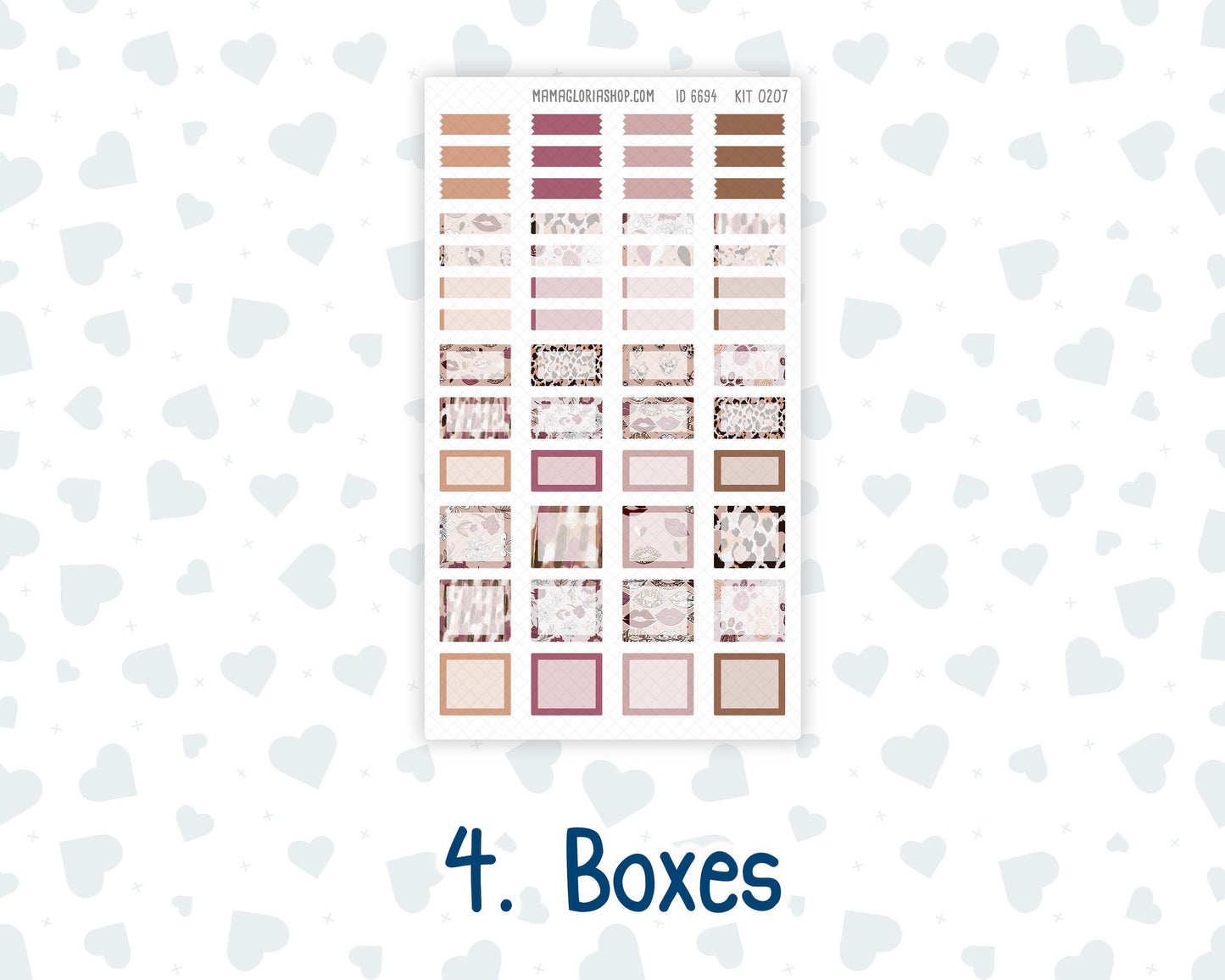 Kit 0207 Laurel Denise Mini Size – Weekly - Vertical Layout - Wild Love - February