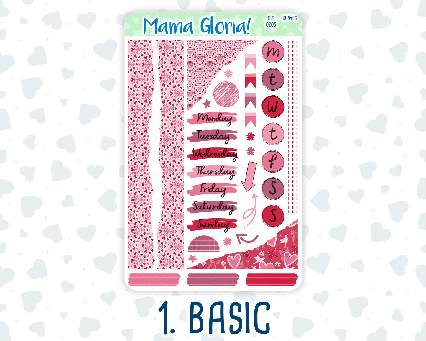 Kit 0205- Dancer's Heart - Journaling Kit - February- - For Planner - Notebook - Journal