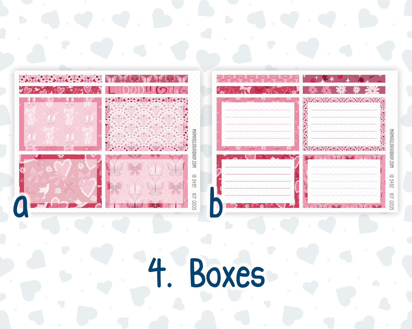 Kit 0205- 7x9 Plum Paper Daily - Dancer's Heart - Planner - February