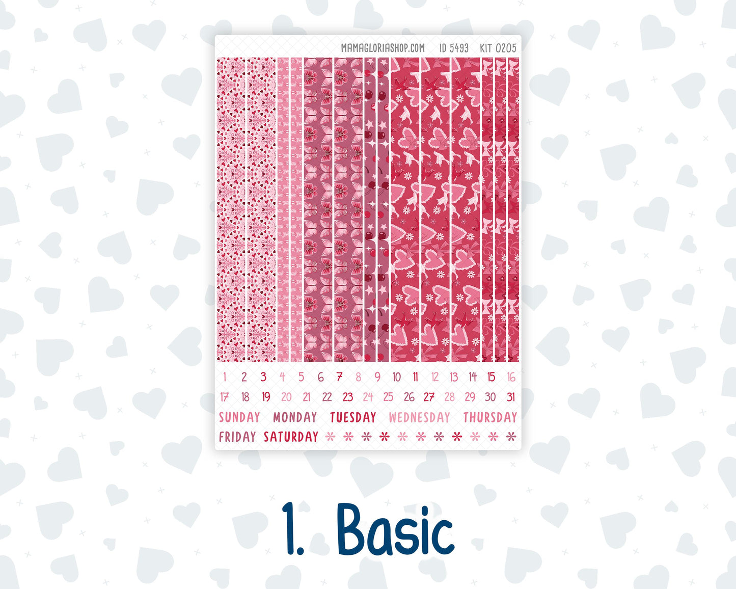 Kit 0205 A5 Plum Paper Daily - Dancer's Heart - Planner -February