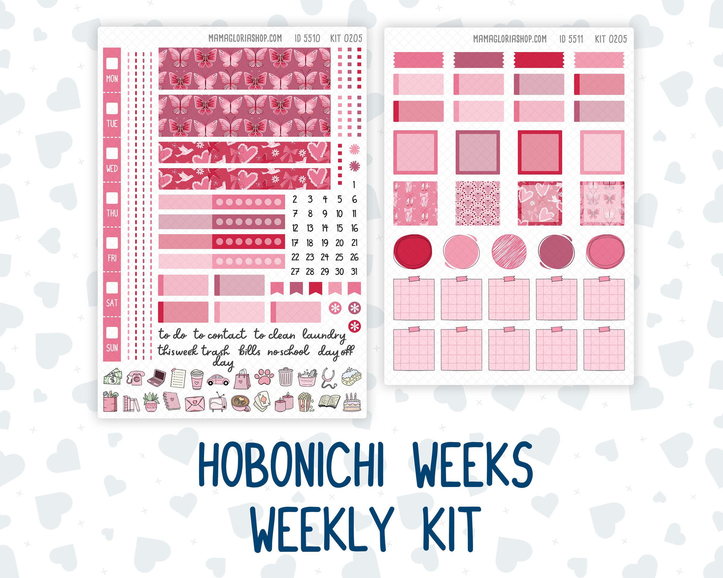Kit 0205 Hobonichi Weeks – Weekly Kit - Dancer's Heart - February