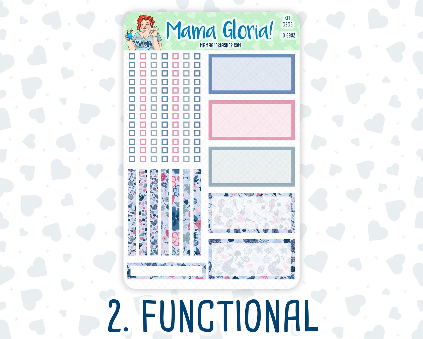 Kit 0206- A5 Daily Duo - Feathered Romance - February -Planner