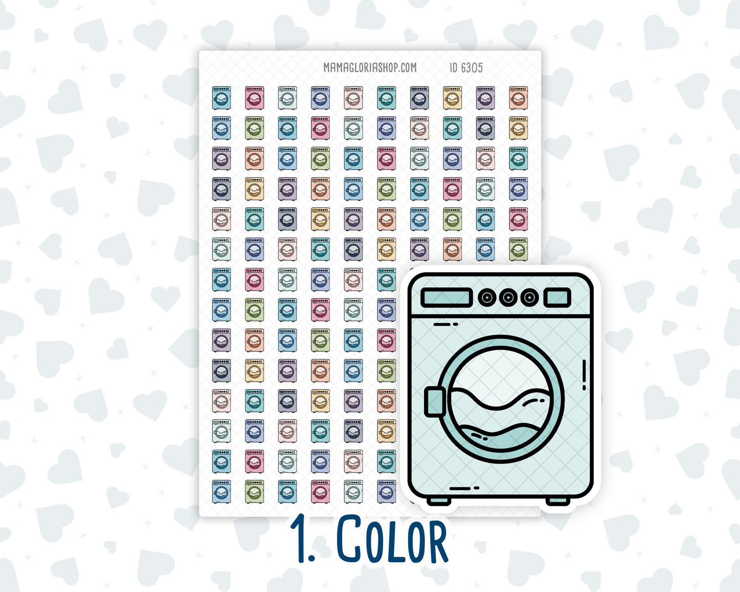 Washing Machine - Laundry Day - Doodle Icon Sticker