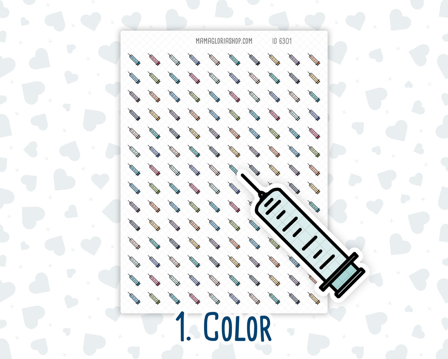 Syringe - Vaccination - Injection - Blood Test - Doodle Icon Sticker