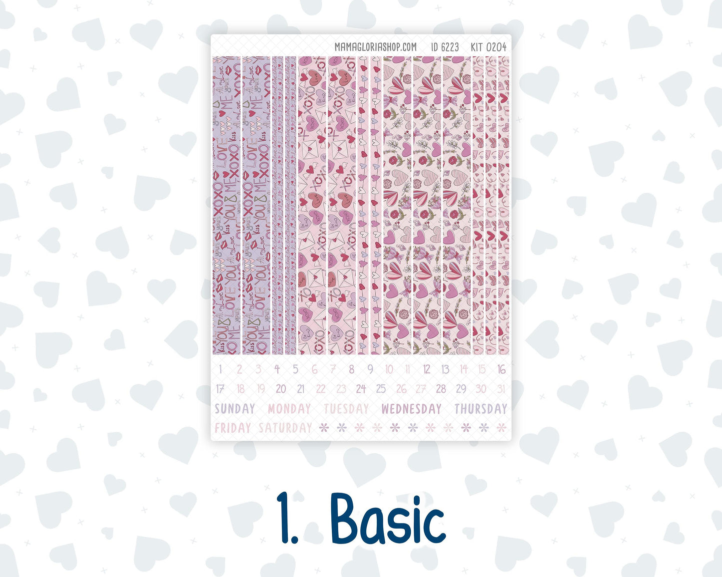 Kit 0204 A5 Plum Paper Daily - Valentine's Garden - Planner -February