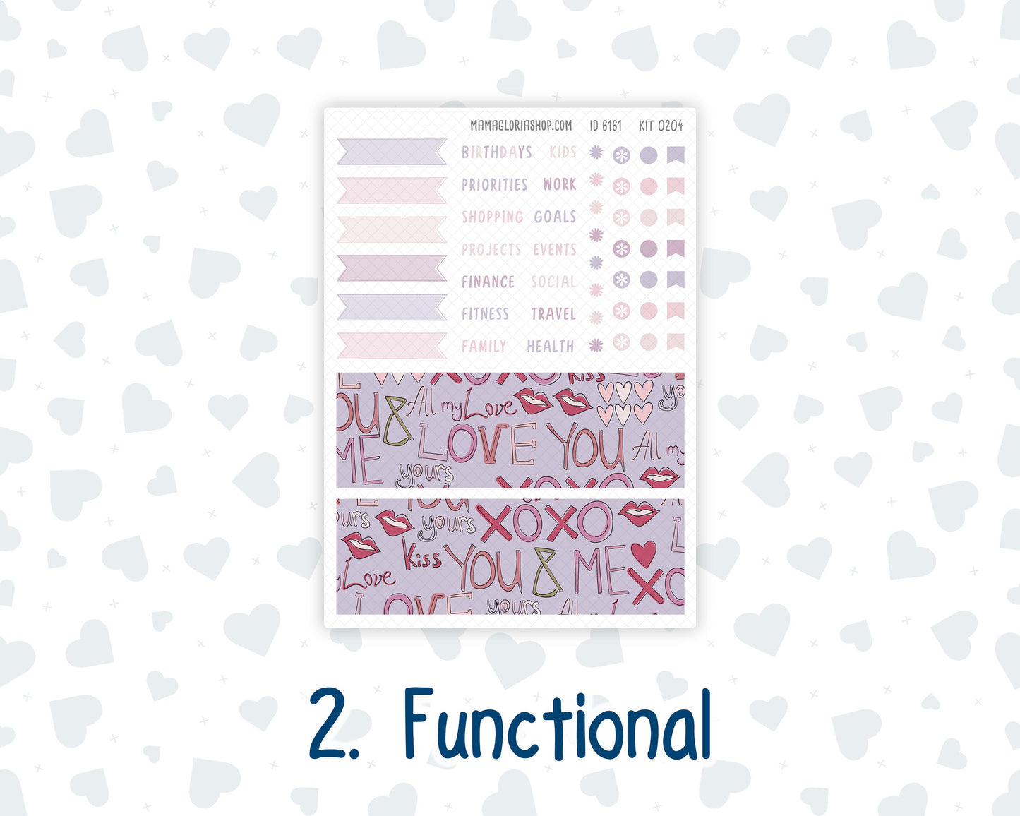 HP - Monthly - Kit 0204- Valentine's Garden - February - For Classic Happy Planner