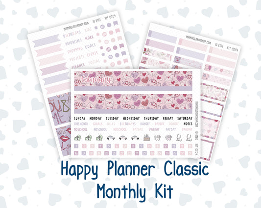 HP - Monthly - Kit 0204- Valentine's Garden - February - For Classic Happy Planner