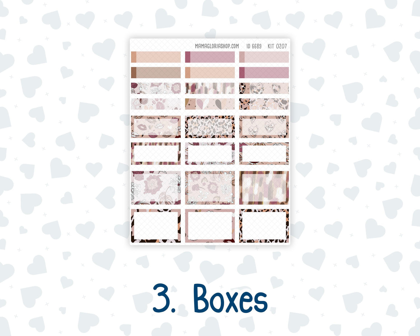 HP - Monthly - Kit 0207 - Wild Love - February - For Classic Happy Planner