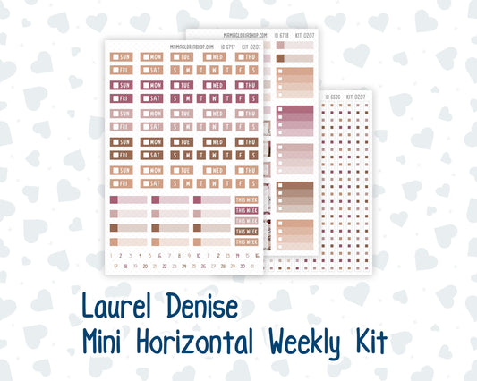 Kit 0207 Laurel Denise Mini Size – Weekly - Horizontal Layout - Wild Love - February