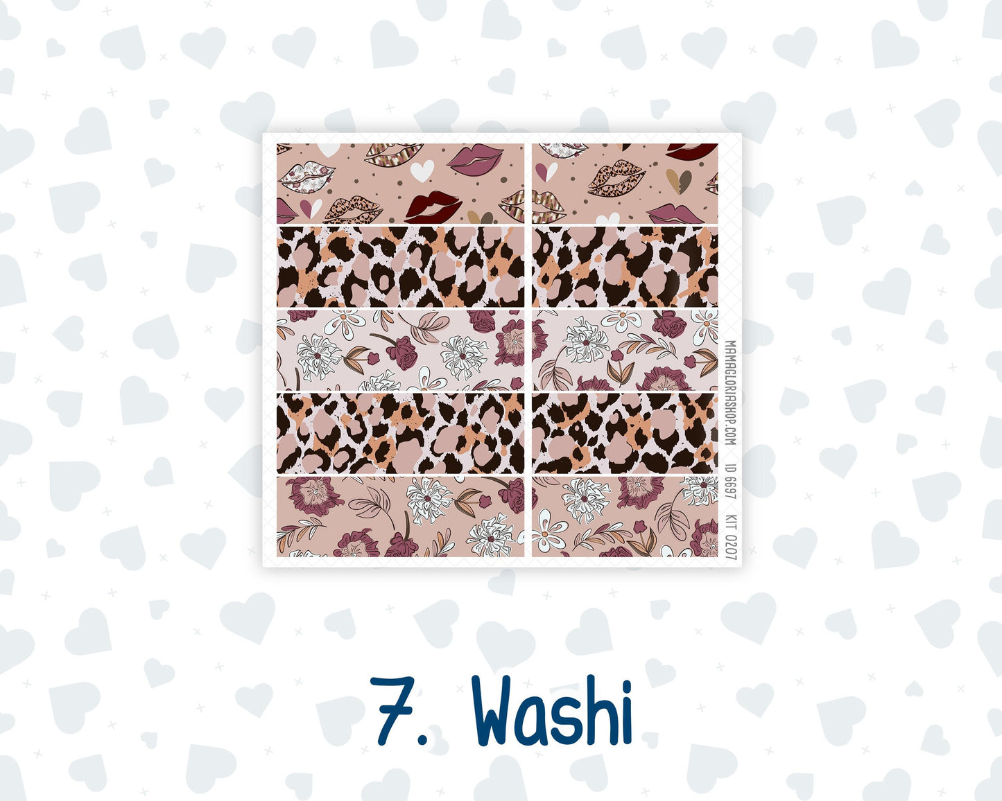 Kit 0207 Laurel Denise Mini Size – Weekly - Vertical Layout - Wild Love - February