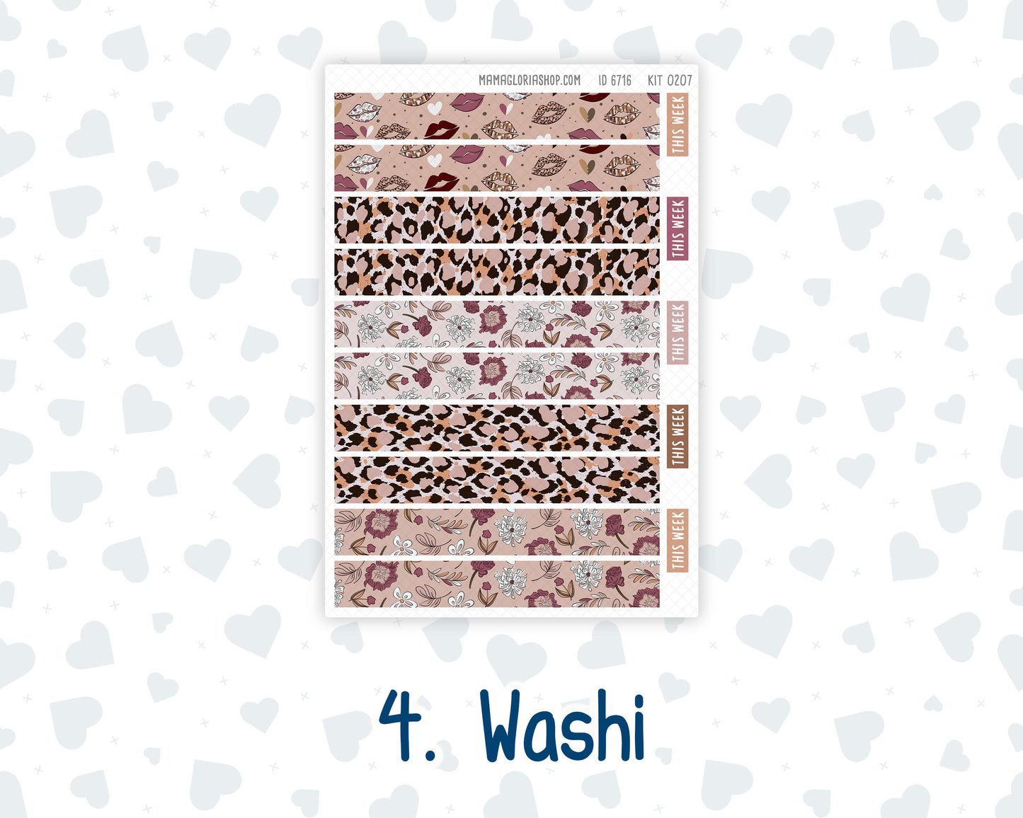 Kit 0207 Laurel Denise Standard Size – Weekly - Horizontal Layout - Wild Love- February