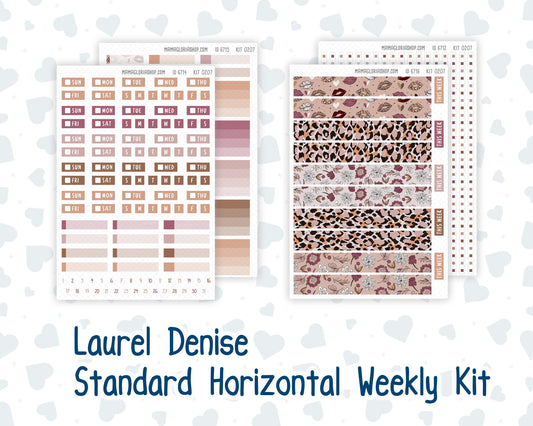 Kit 0207 Laurel Denise Standard Size – Weekly - Horizontal Layout - Wild Love- February