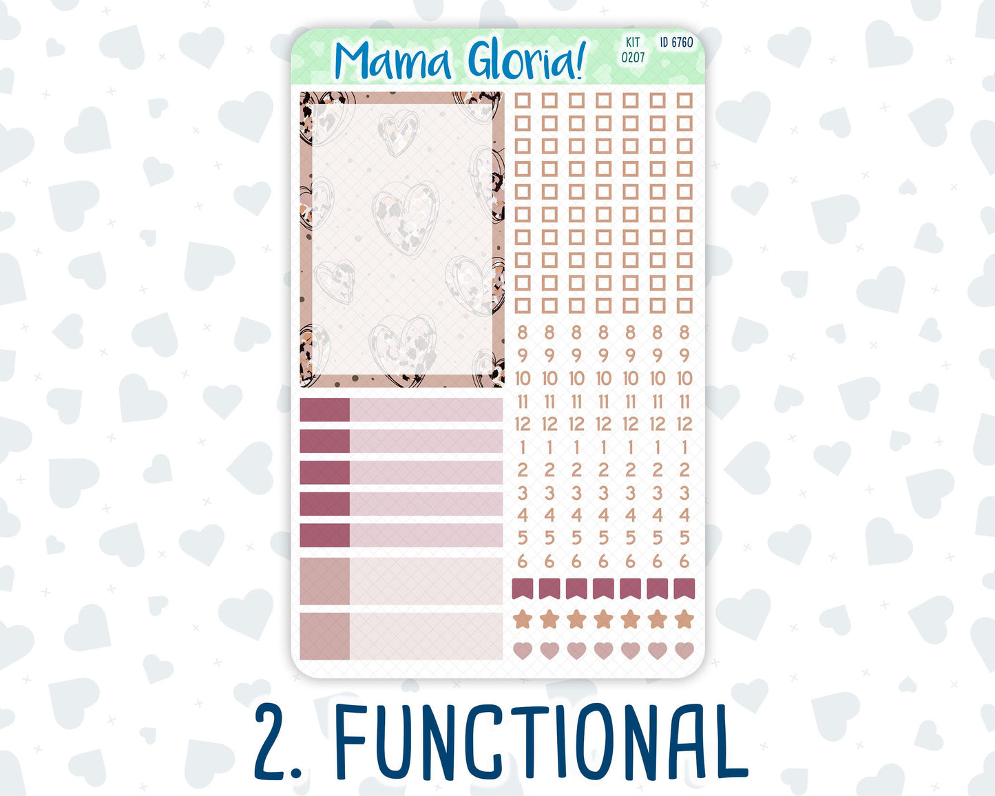 Kit 0207 - A5 Compact Vertical - Wild Love - Weekly - February