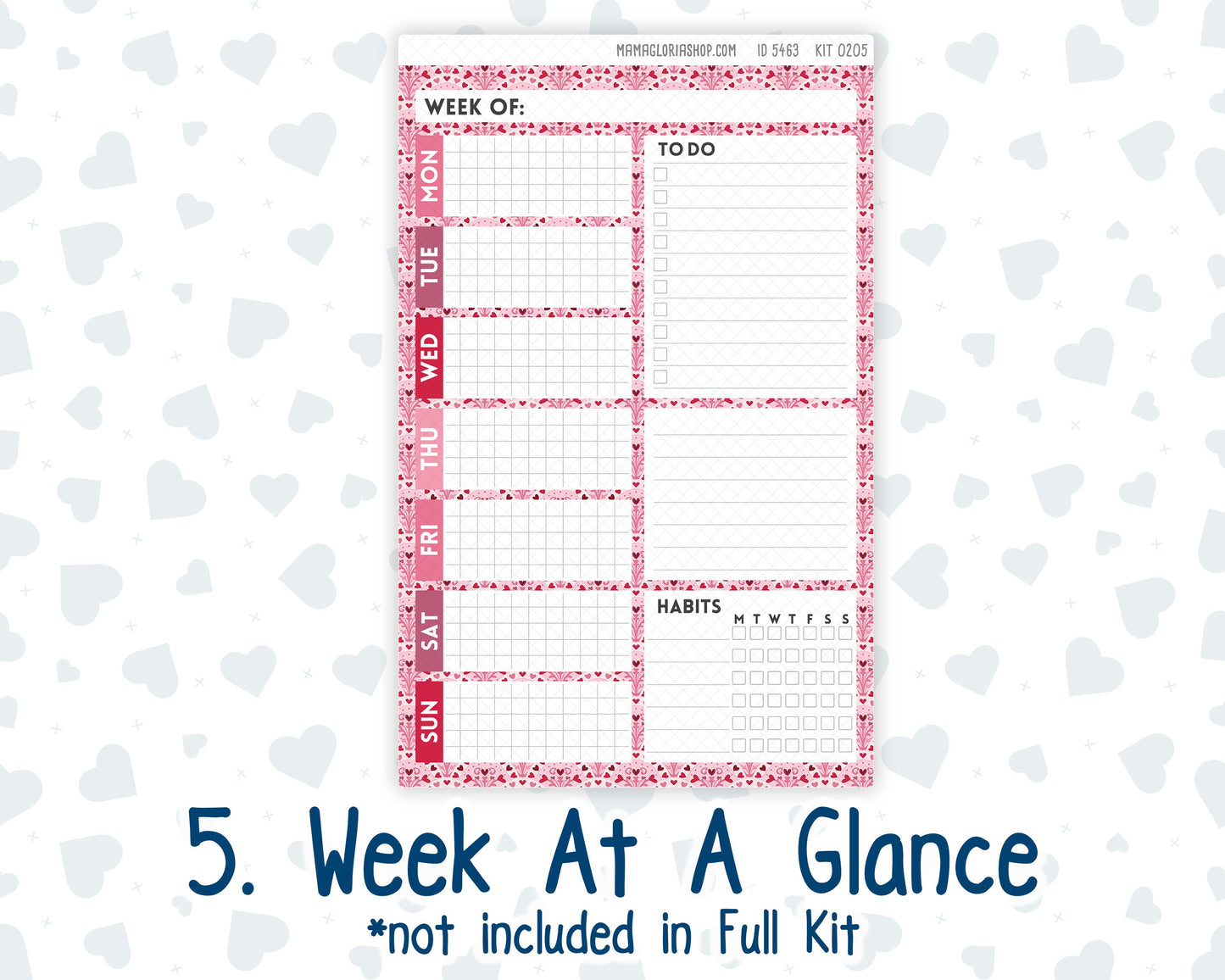 Kit 0205 A5 Plum Paper Daily - Dancer's Heart - Planner -February