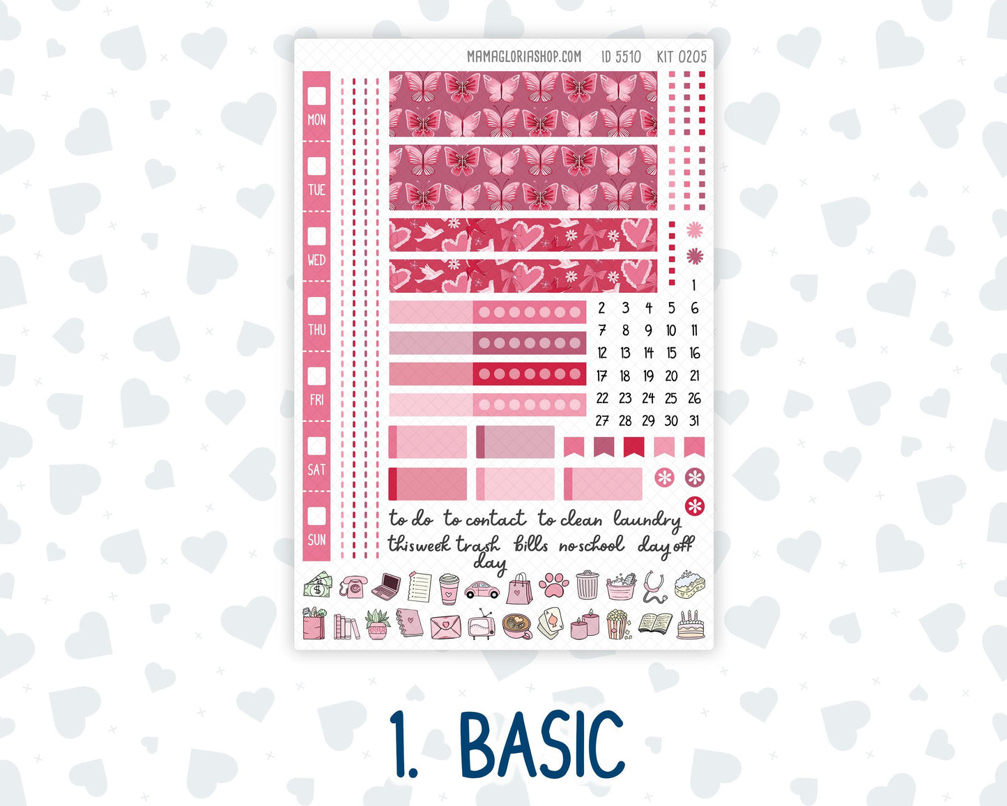 Kit 0205 Hobonichi Weeks – Weekly Kit - Dancer's Heart - February