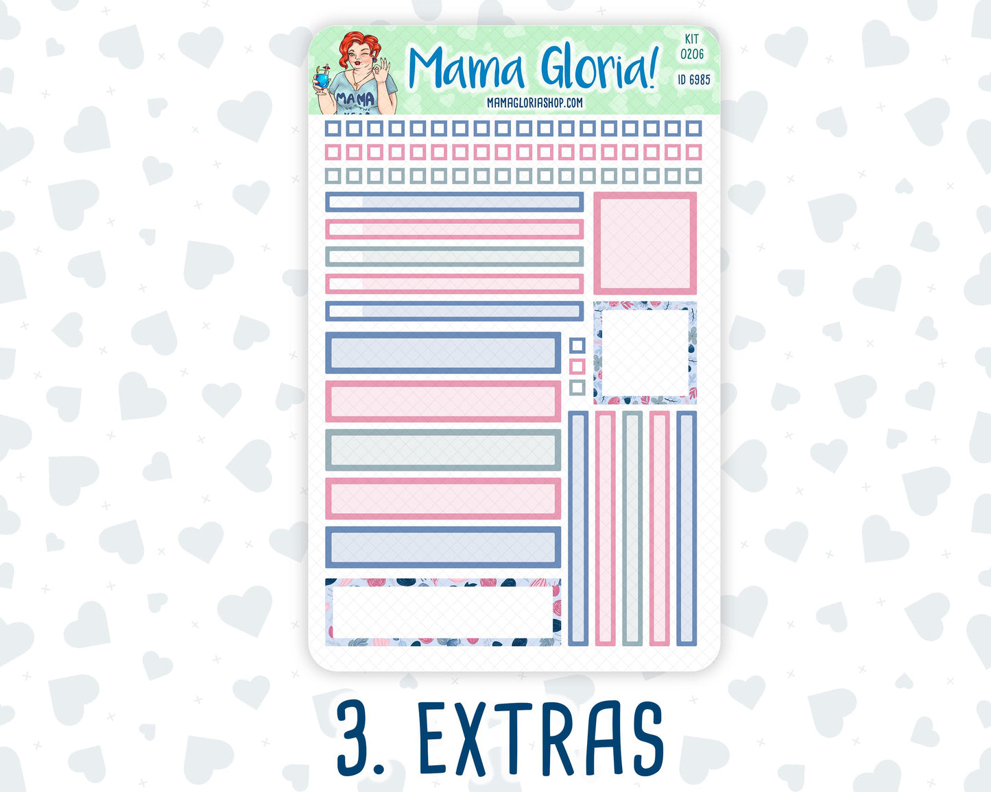 Kit 0206- 7x9 Daily Duo - Feathered Romance - February- Planner