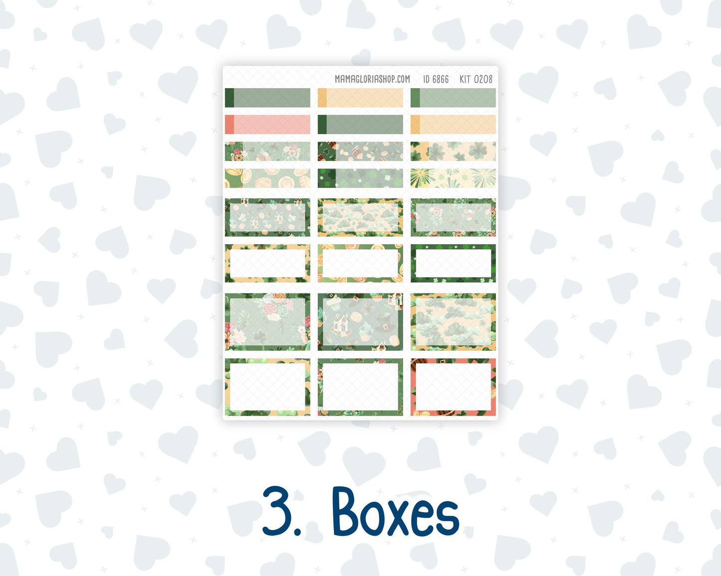 HP - Monthly - Kit 0208- Shamrock Lane - March- For Classic Happy Planner