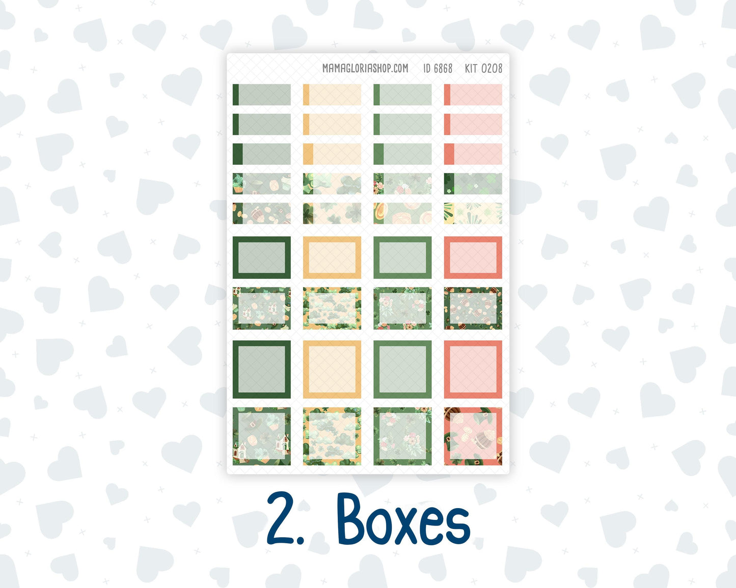 HP - Monthly - Kit 0208- Shamrock Lane - March- For Mini Happy Planner