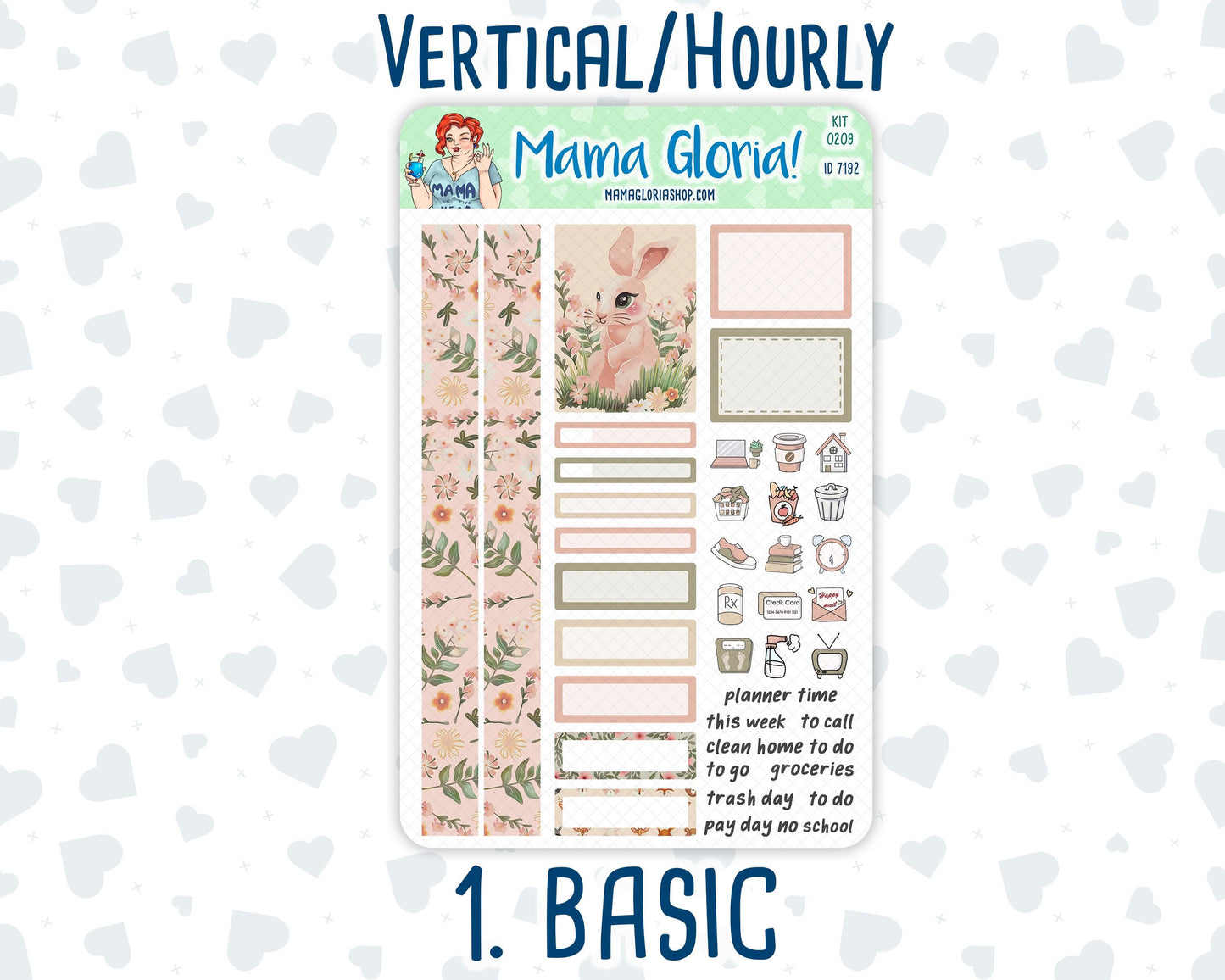 Kit 0209- 7x9 - Forest Friends- March- Weekly Kit For Planners