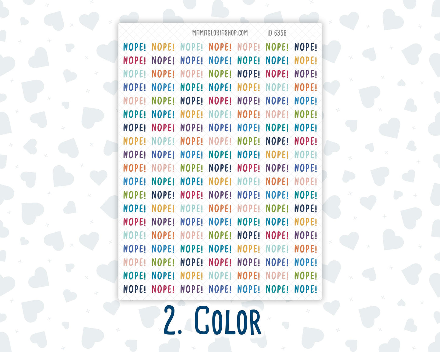 Nope! - Script Stickers For Planners - Headers