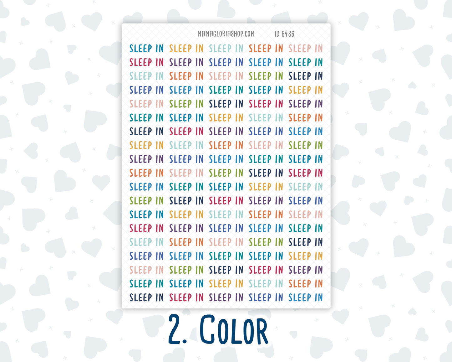 Sleep In - Script Stickers For Planners - Headers
