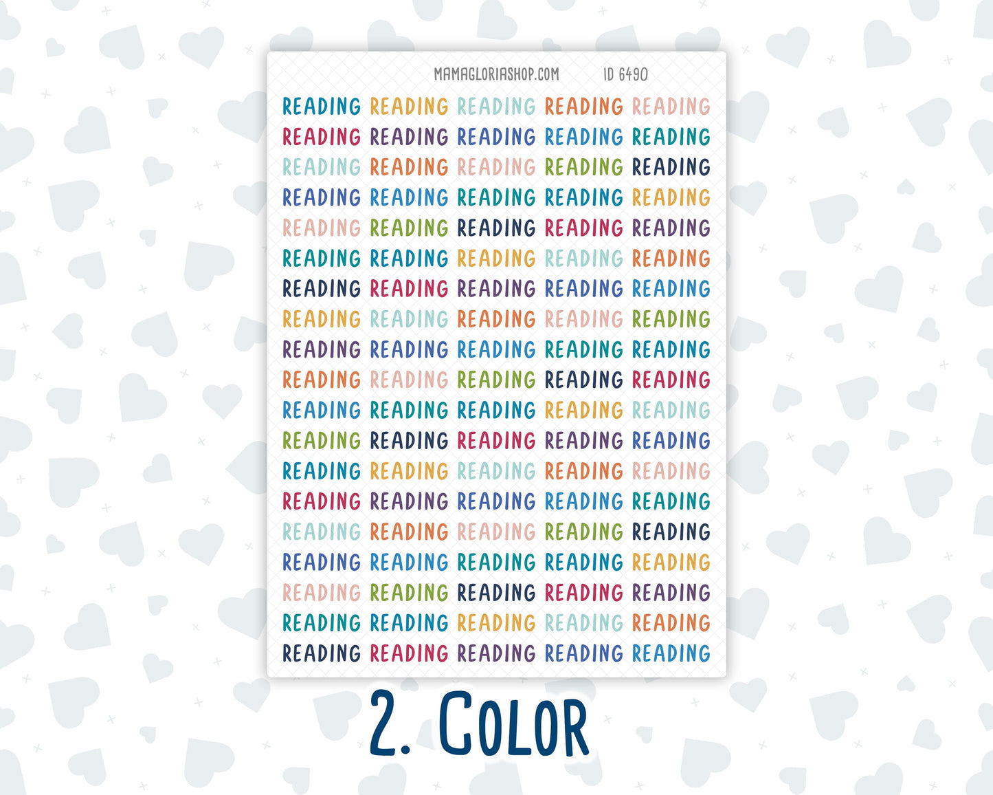 Reading - Script Stickers For Planners - Headers