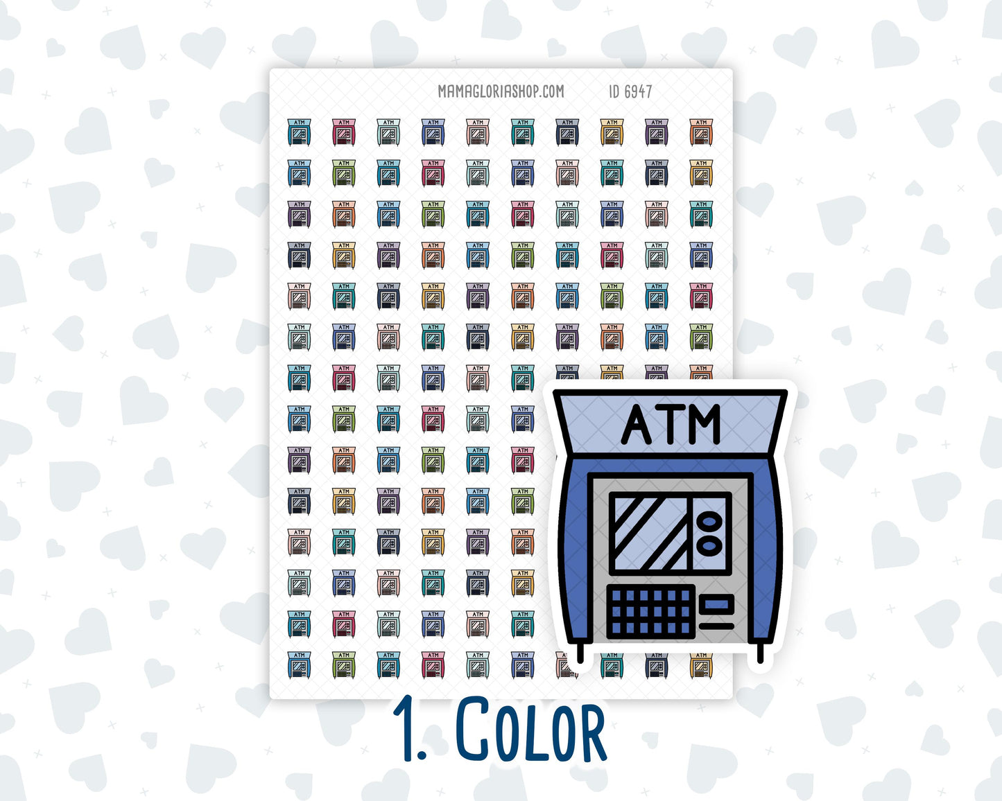 ATM - Cash Machine - Doodle Icon-Sticker