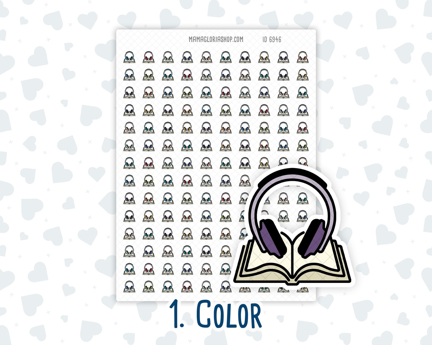 Audiobok- Reading Tracker - Doodle Icon-Sticker
