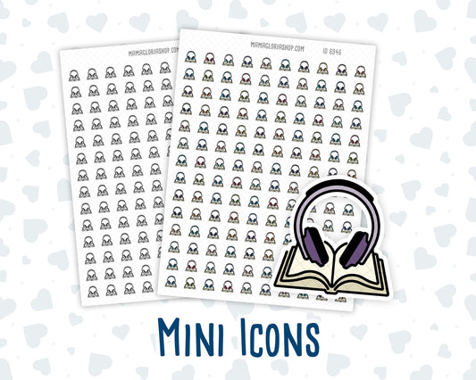 Audiobok- Reading Tracker - Doodle Icon-Sticker